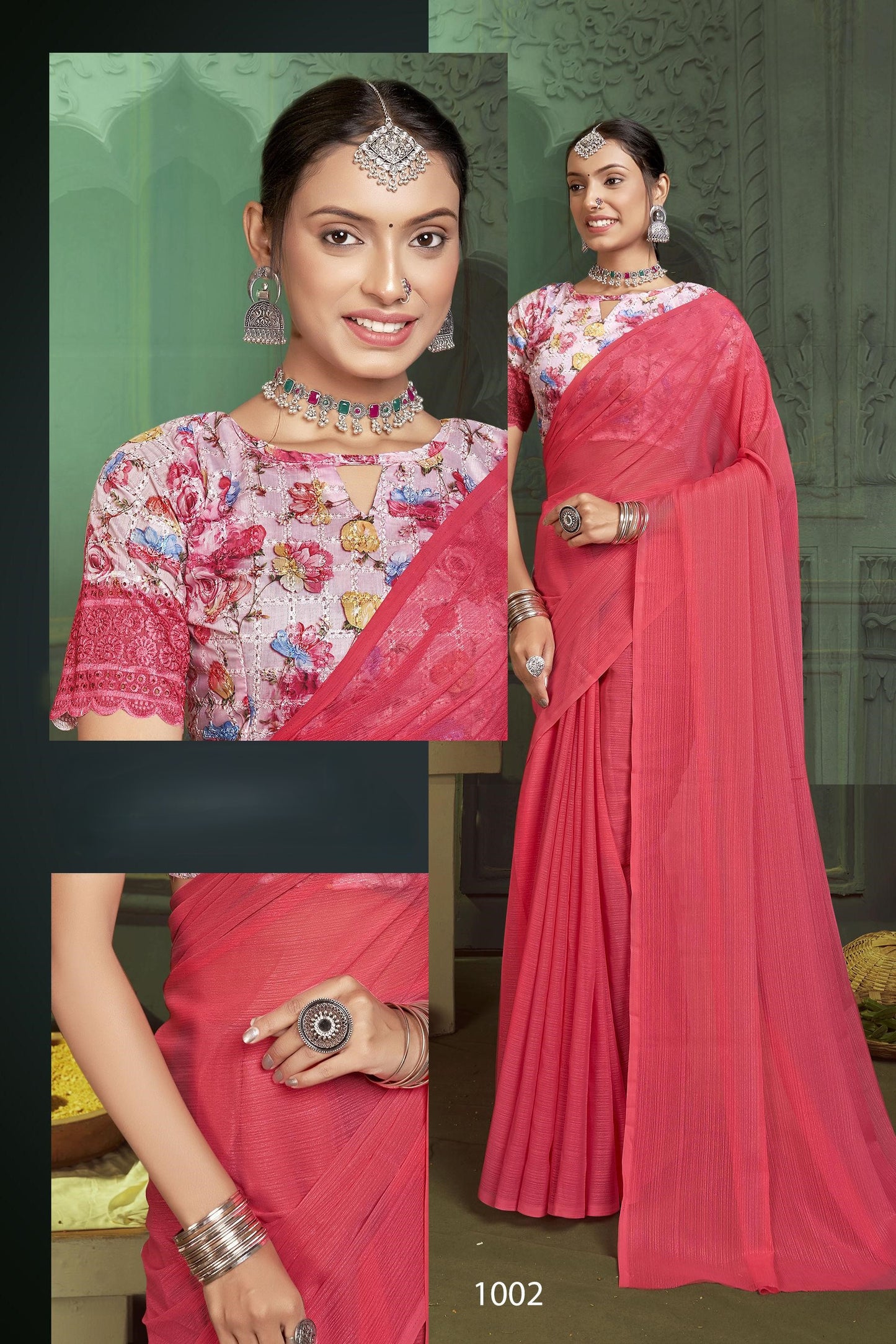 Rolex Light Saree in Elegant Chiffon Fabric – Radiate Grace!.