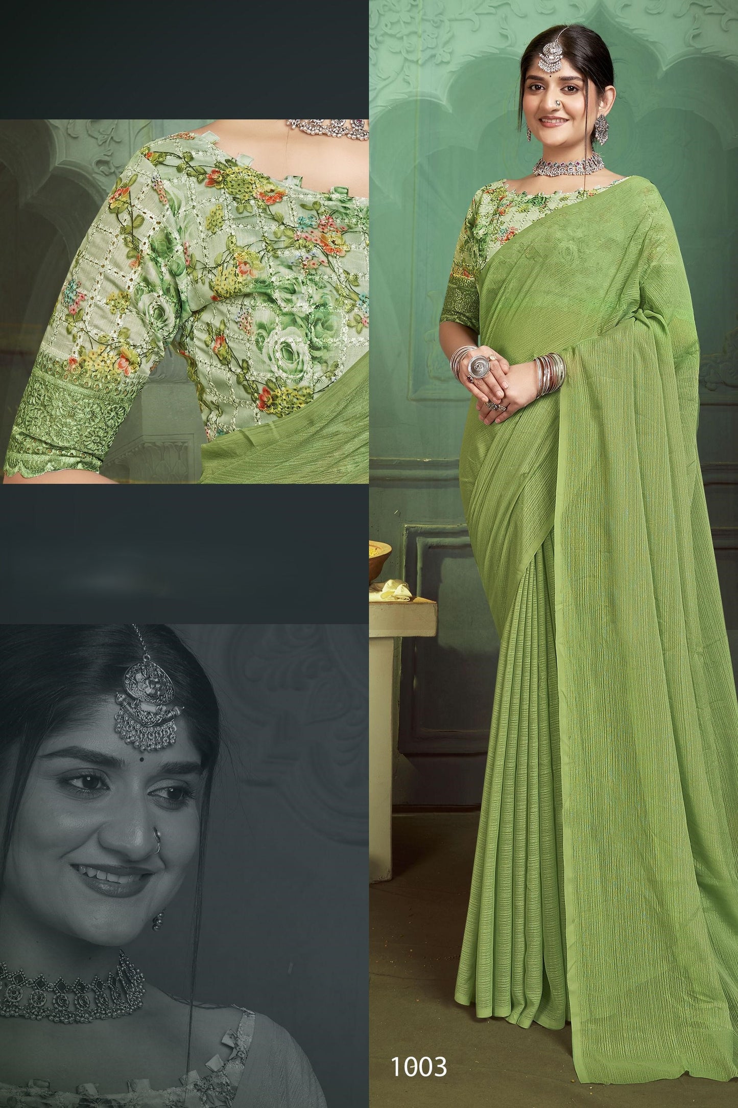 Rolex Light Saree in Elegant Chiffon Fabric – Radiate Grace!.