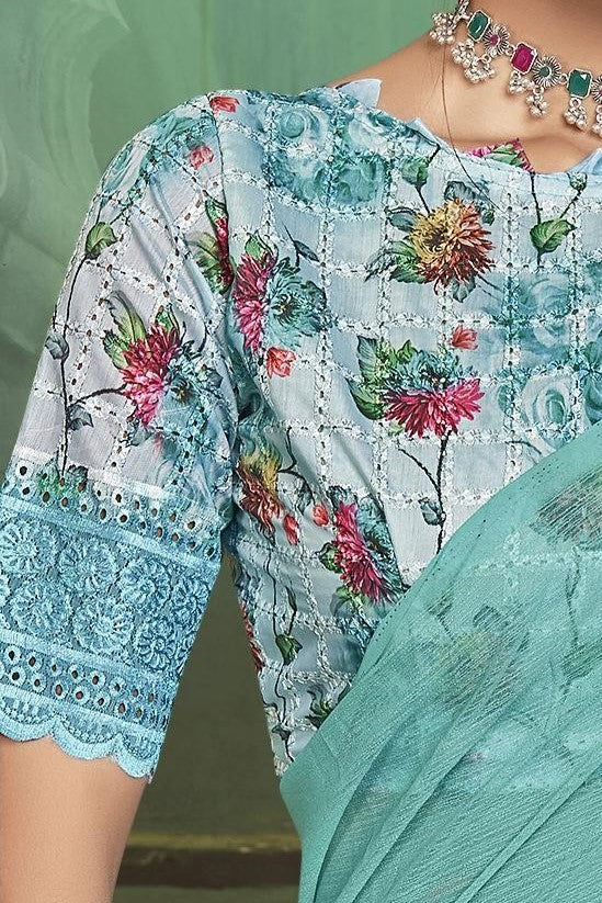 Rolex Light Saree in Elegant Chiffon Fabric – Radiate Grace!.