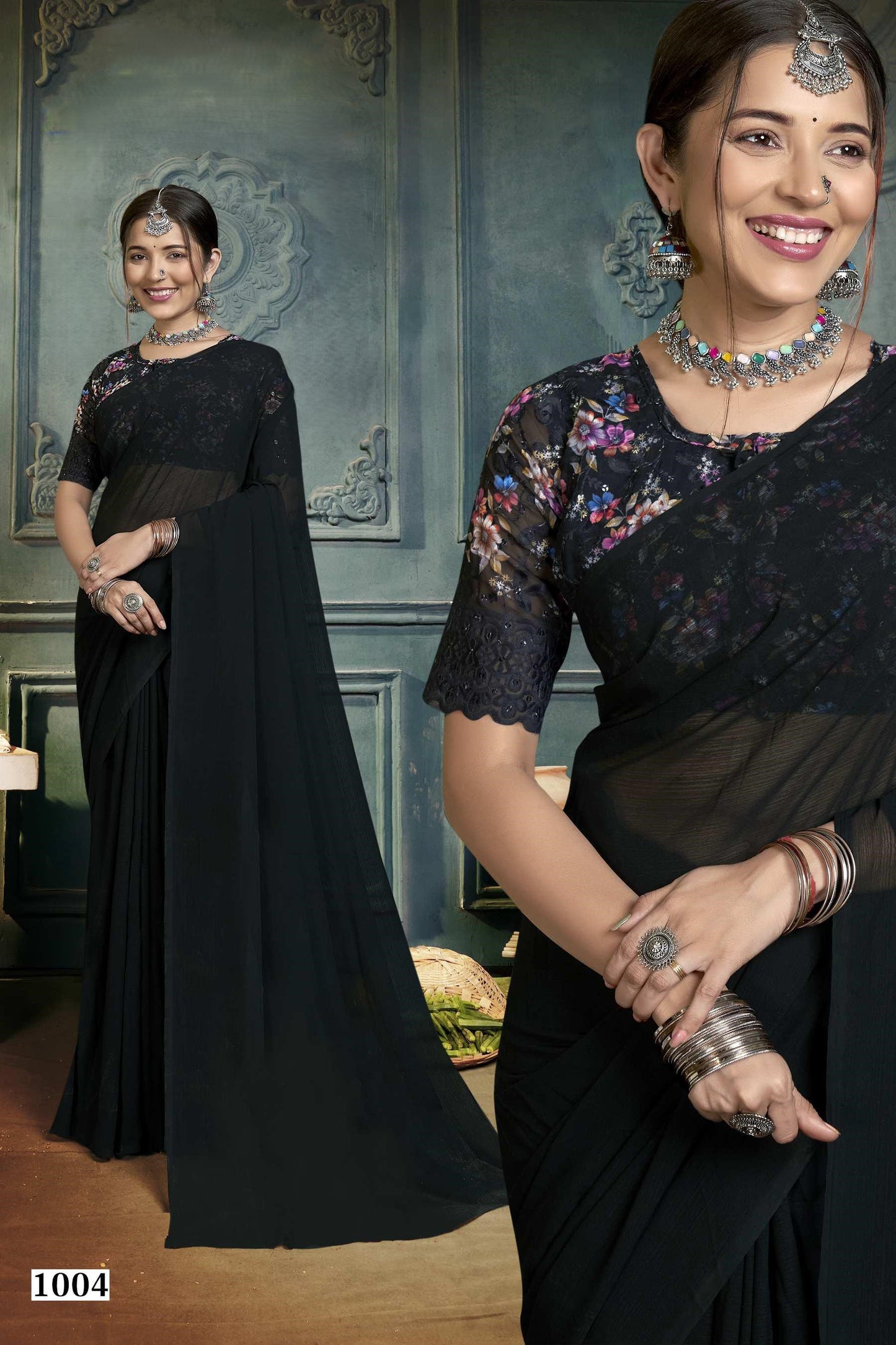 Rolex Dark Beauty with Luxe Chiffon Fabric – A Class Apart!