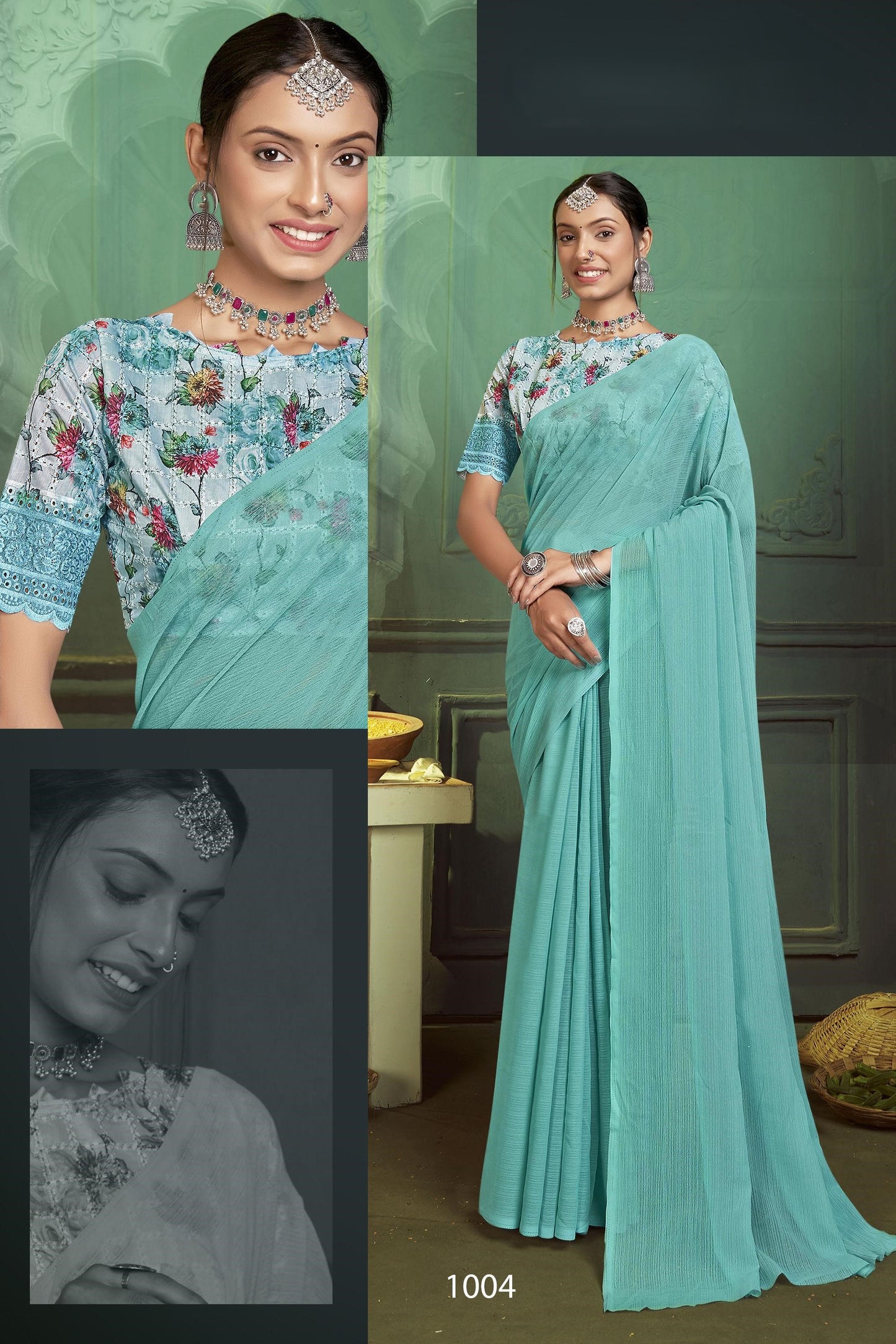 Rolex Light Saree in Elegant Chiffon Fabric – Radiate Grace!.