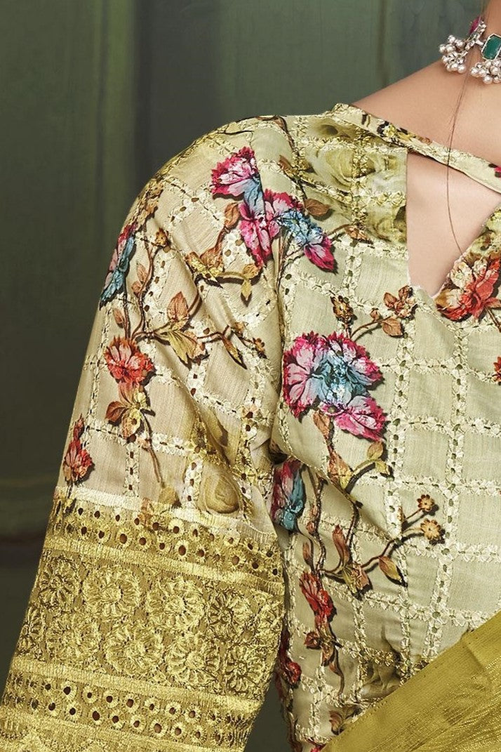 Rolex Light Saree in Elegant Chiffon Fabric – Radiate Grace!.