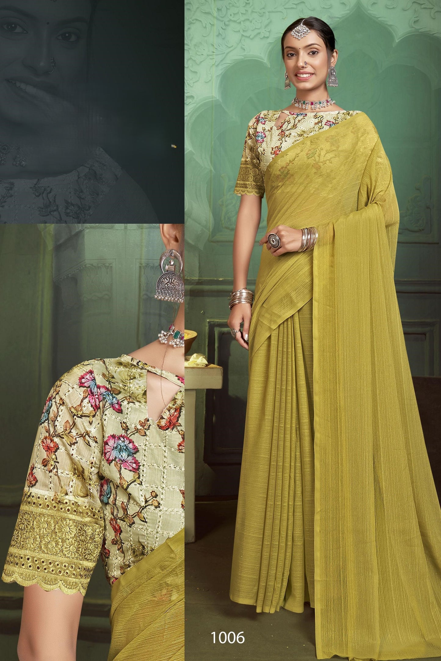 Rolex Light Saree in Elegant Chiffon Fabric – Radiate Grace!.