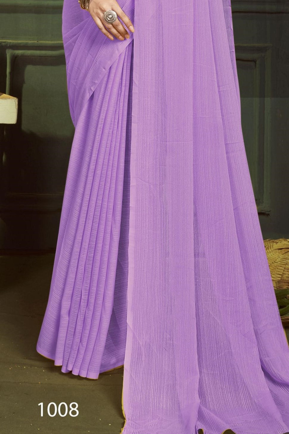 Rolex Light Saree in Elegant Chiffon Fabric – Radiate Grace!.