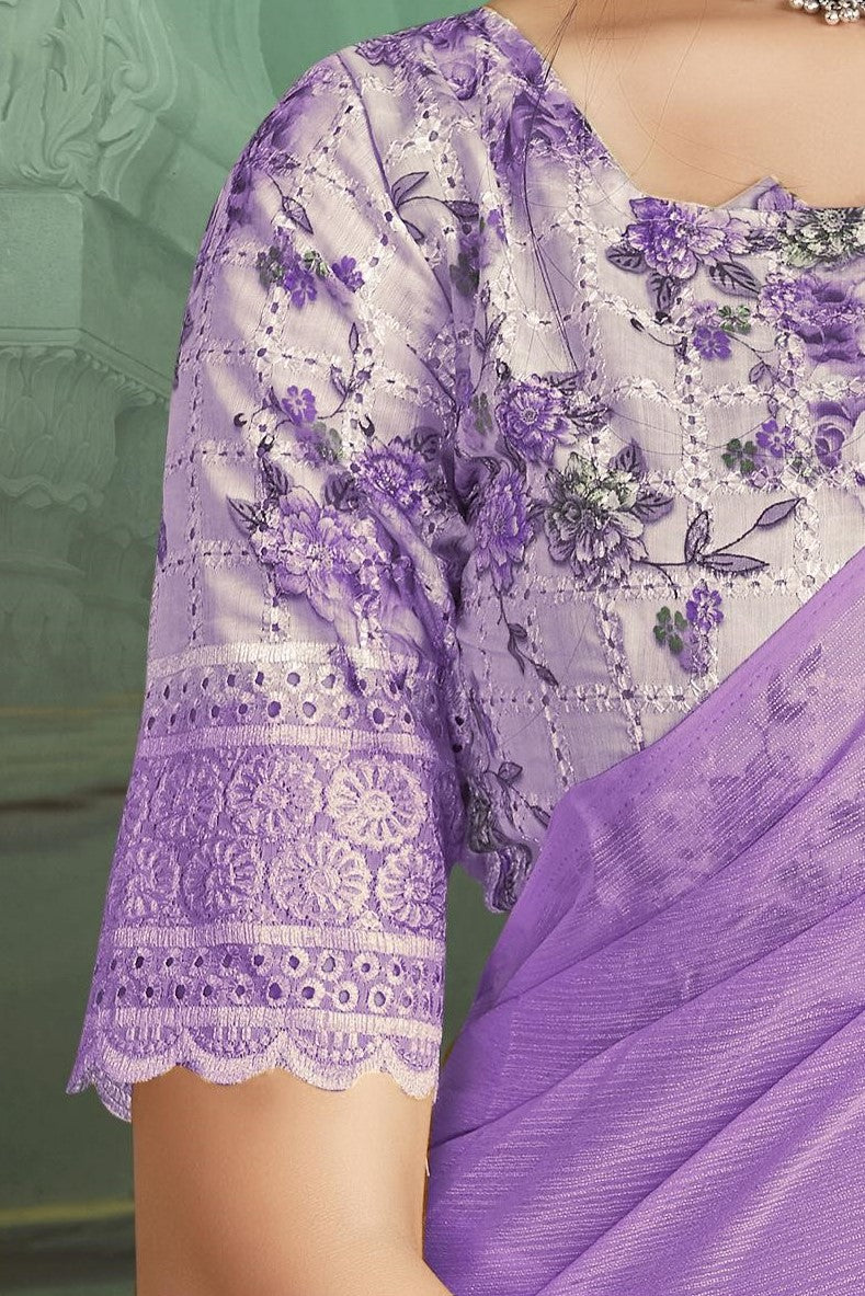 Rolex Light Saree in Elegant Chiffon Fabric – Radiate Grace!.