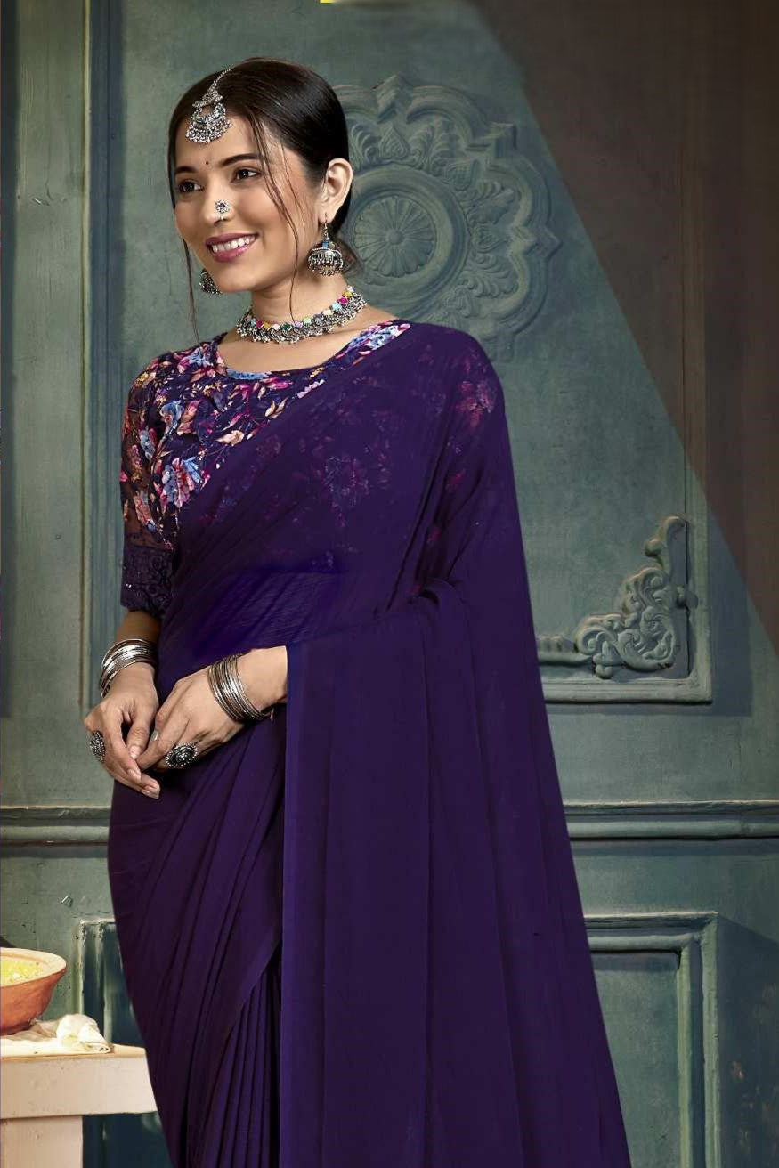 Rolex Dark Beauty with Luxe Chiffon Fabric – A Class Apart!