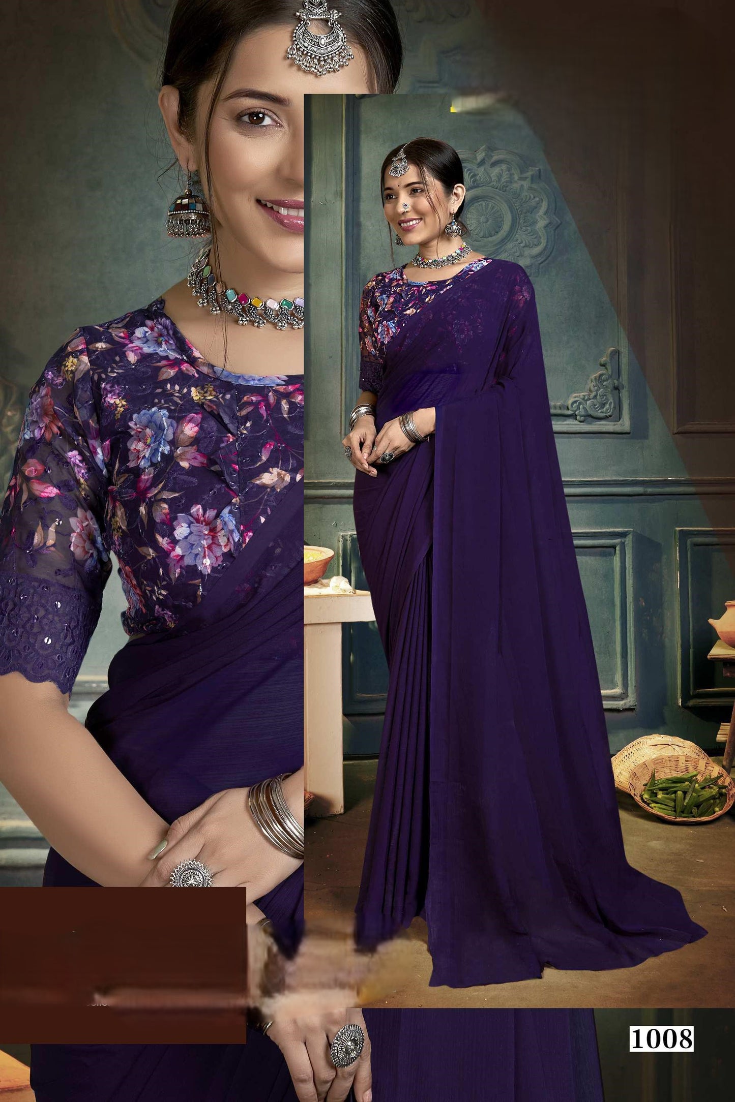 Rolex Dark Beauty with Luxe Chiffon Fabric – A Class Apart!