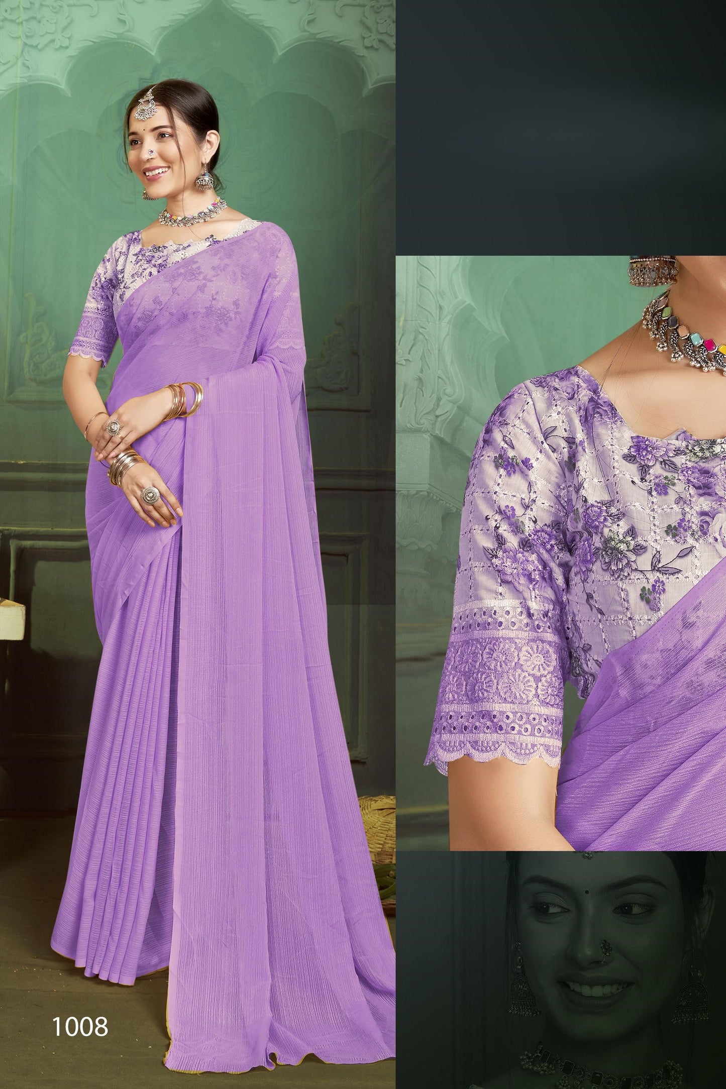 Rolex Light Saree in Elegant Chiffon Fabric – Radiate Grace!.