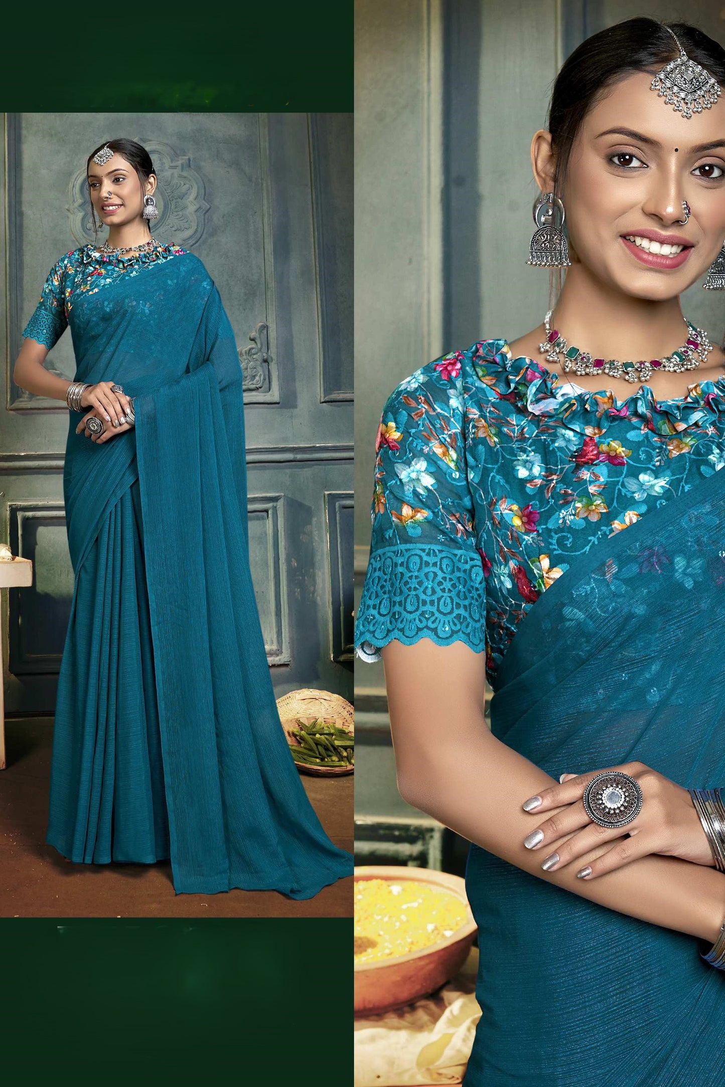Rolex Dark Beauty with Luxe Chiffon Fabric – A Class Apart!