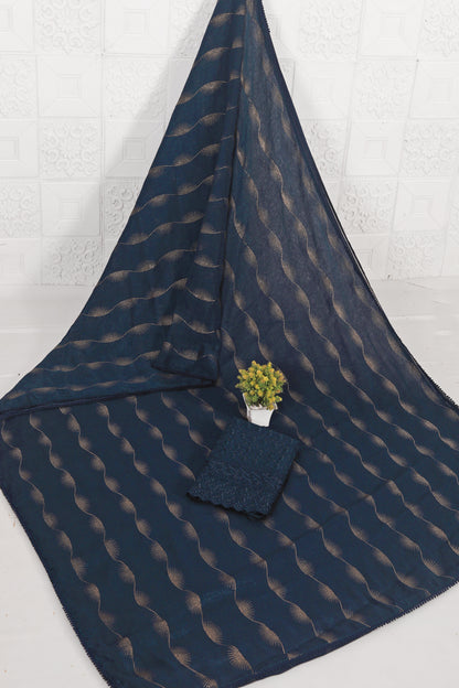 Omega Chiffon Saree with Tone to Tone Matching.**