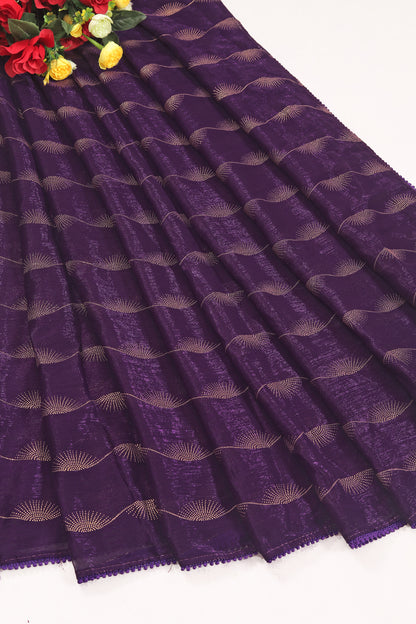 Omega Chiffon Saree with Tone to Tone Matching.**