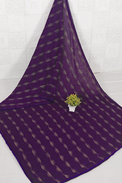 Omega Chiffon Saree with Tone to Tone Matching.**