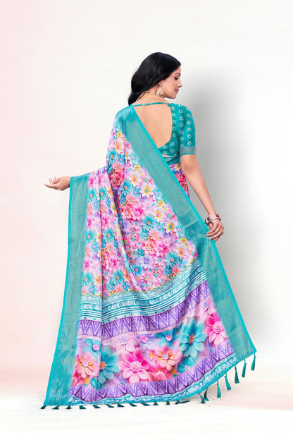 Jasmine Elegance Polyester Saree – Simplistic Beauty with a Modern Edge*