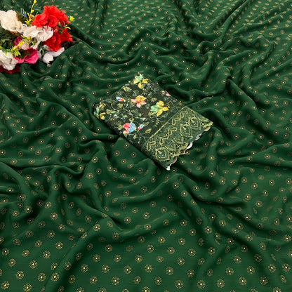 Vande Dark Multicolor Saree with Digital Printed Blouse and Best Selling Saree Design (8 Colours Available). *