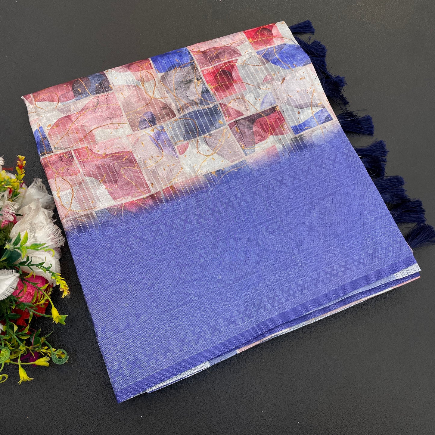 Sparkle Orabelle Polyester Saree – Effortless Elegance with a Lustrous Touch