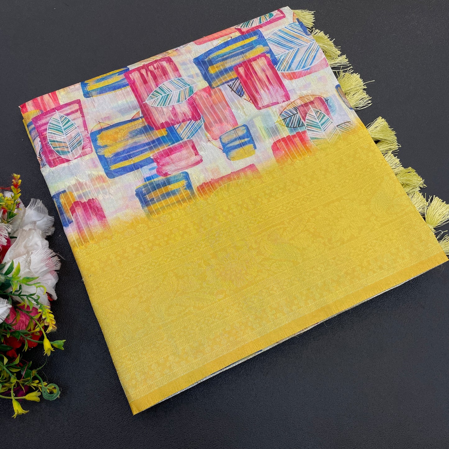 Sparkle Orabelle Polyester Saree – Effortless Elegance with a Lustrous Touch