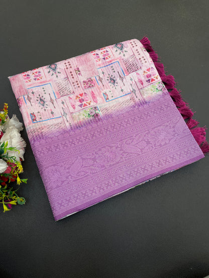 Sparkle Orabelle Polyester Saree – Effortless Elegance with a Lustrous Touch