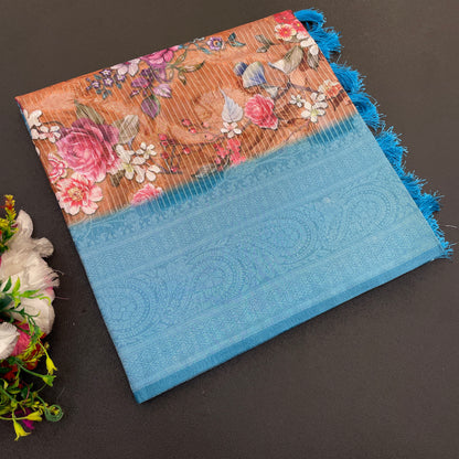 Sparkle Orabelle Polyester Saree – Effortless Elegance with a Lustrous Touch