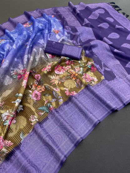 Sparkle Orabelle Polyester Saree – Effortless Elegance with a Lustrous Touch