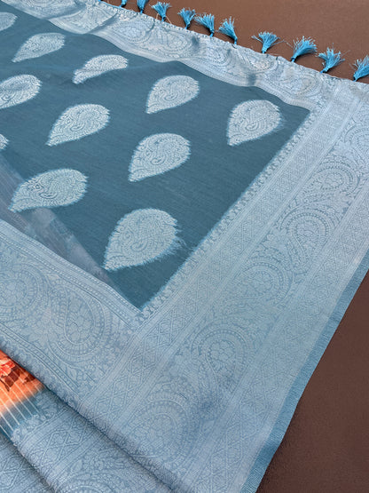 Sparkle Orabelle Polyester Saree – Effortless Elegance with a Lustrous Touch