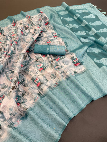 Sparkle Orabelle Polyester Saree – Effortless Elegance with a Lustrous Touch
