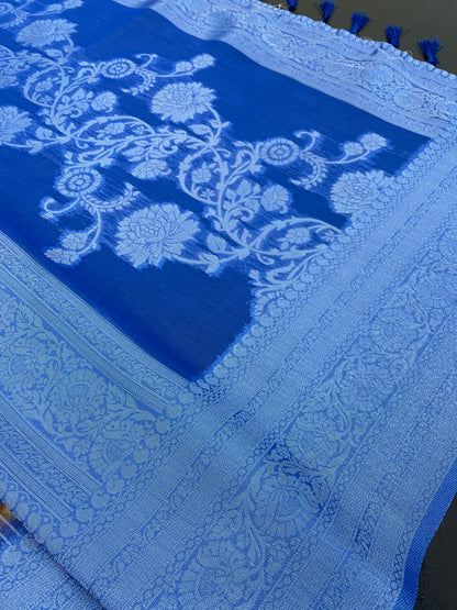 Sparkle Rang Phool Polyester Saree – A Bloom of Vibrant Elegance