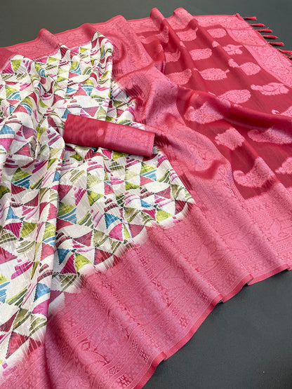 Sparkle Orabelle Polyester Saree – Effortless Elegance with a Lustrous Touch