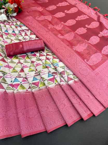 Sparkle Orabelle Polyester Saree – Effortless Elegance with a Lustrous Touch