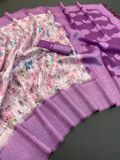Sparkle Orabelle Polyester Saree – Effortless Elegance with a Lustrous Touch