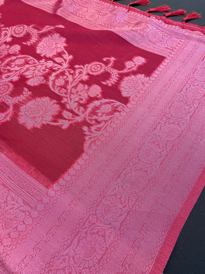 Sparkle Rang Phool Polyester Saree – A Bloom of Vibrant Elegance