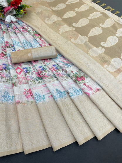 Sparkle Orabelle Polyester Saree – Effortless Elegance with a Lustrous Touch