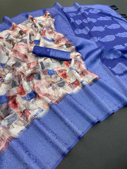 Sparkle Orabelle Polyester Saree – Effortless Elegance with a Lustrous Touch