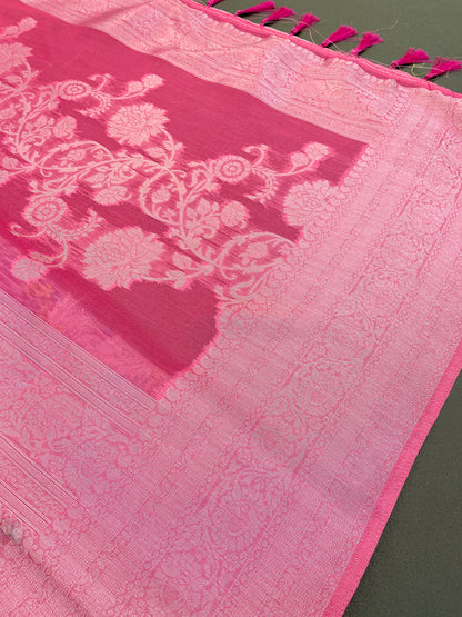 Sparkle Rang Phool Polyester Saree – A Bloom of Vibrant Elegance