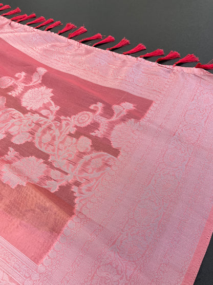 Sparkle Rang Phool Polyester Saree – A Bloom of Vibrant Elegance