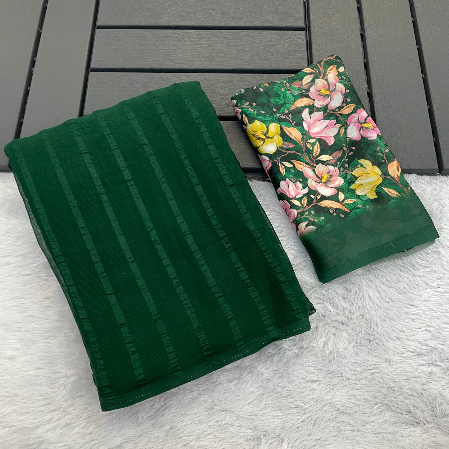 Tarini Chiffon Saree – A Symphony of Grace and Elegance