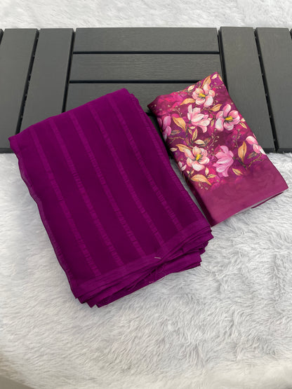 Tarini Chiffon Saree – A Symphony of Grace and Elegance