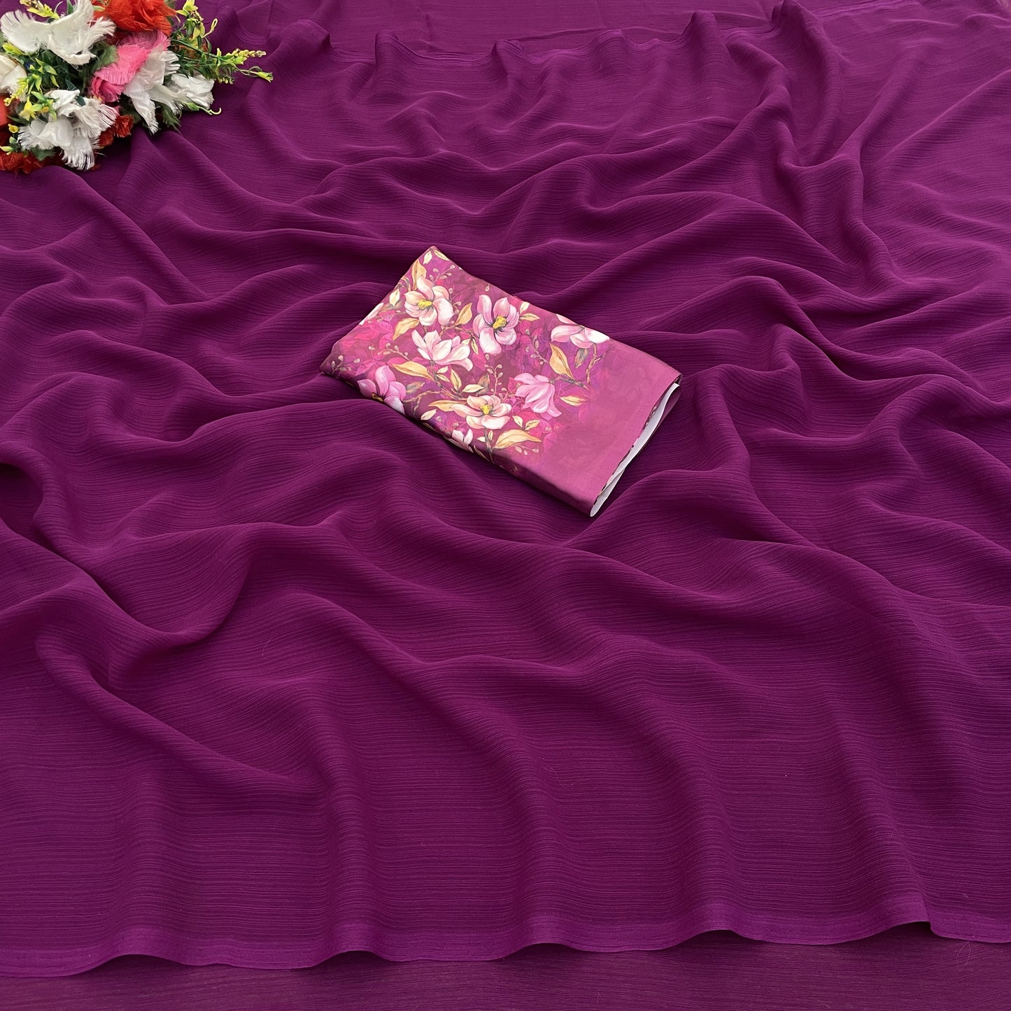 Tarini Chiffon Saree – A Symphony of Grace and Elegance