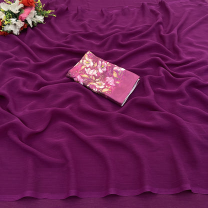 Tarini Chiffon Saree – A Symphony of Grace and Elegance