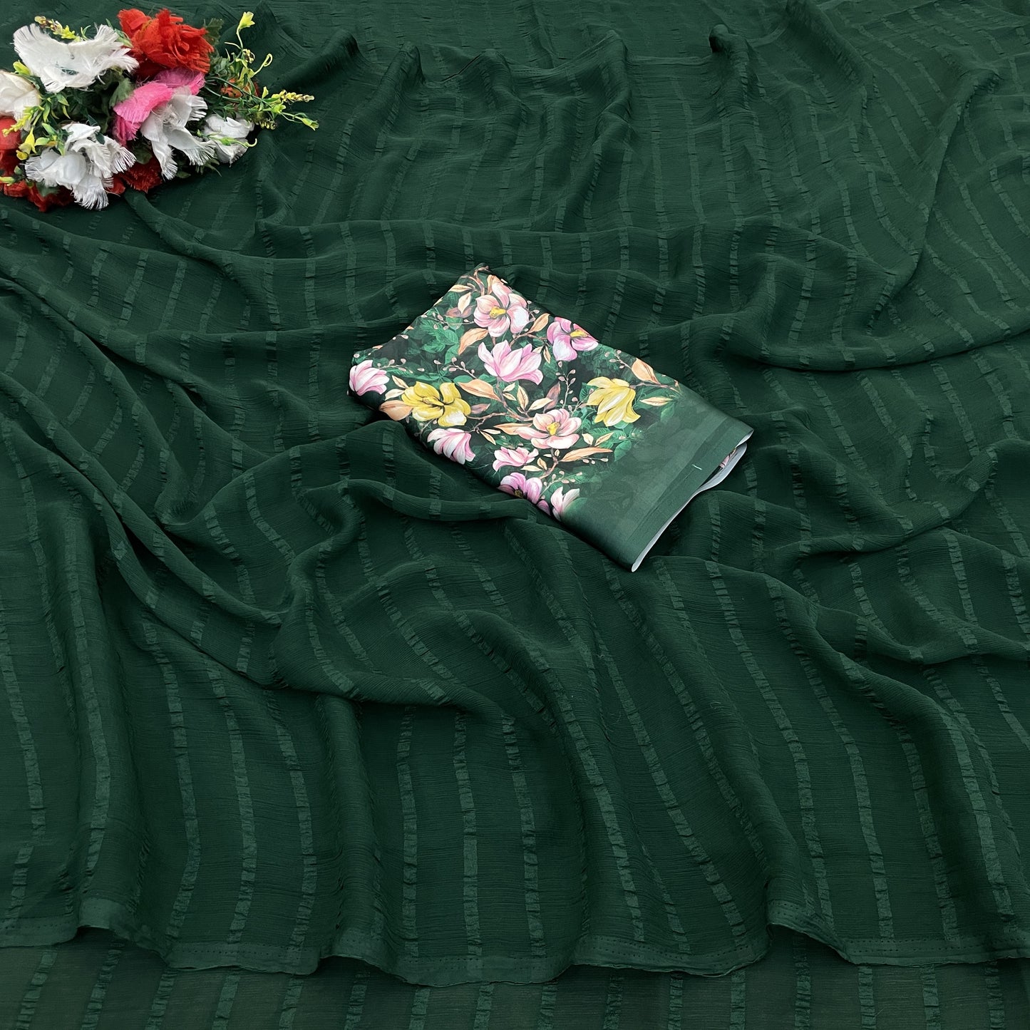 Tarini Chiffon Saree – A Symphony of Grace and Elegance
