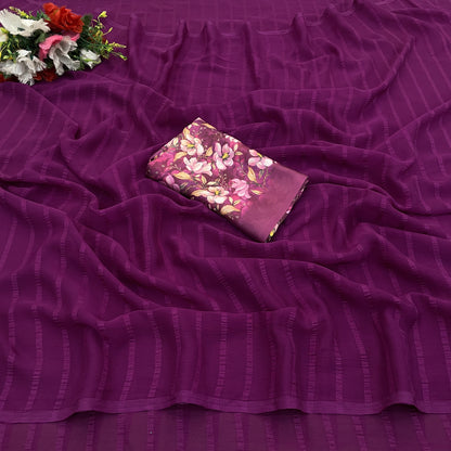 Tarini Chiffon Saree – A Symphony of Grace and Elegance