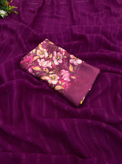 Tarini Chiffon Saree – A Symphony of Grace and Elegance