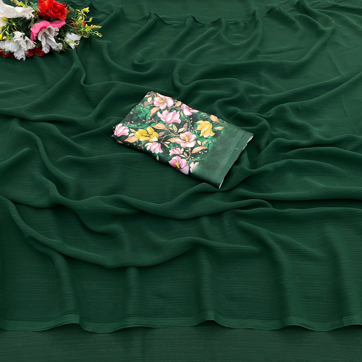 Tarini Chiffon Saree – A Symphony of Grace and Elegance