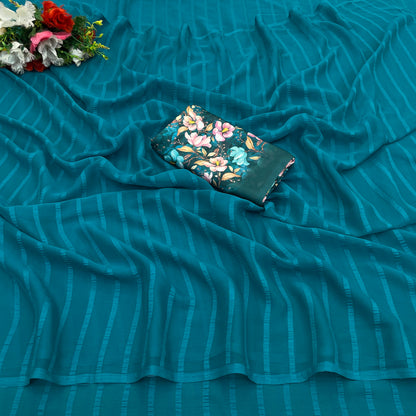 Tarini Chiffon Saree – A Symphony of Grace and Elegance