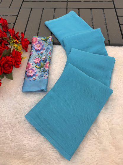 Tarini 3 Chiffon Saree – Flowing Elegance, Redefined