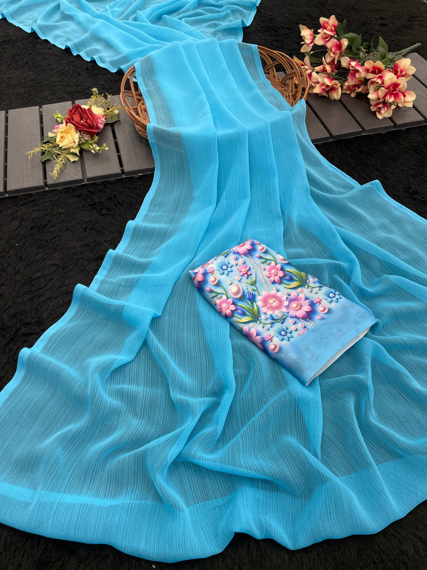 Tarini 3 Chiffon Saree – Flowing Elegance, Redefined