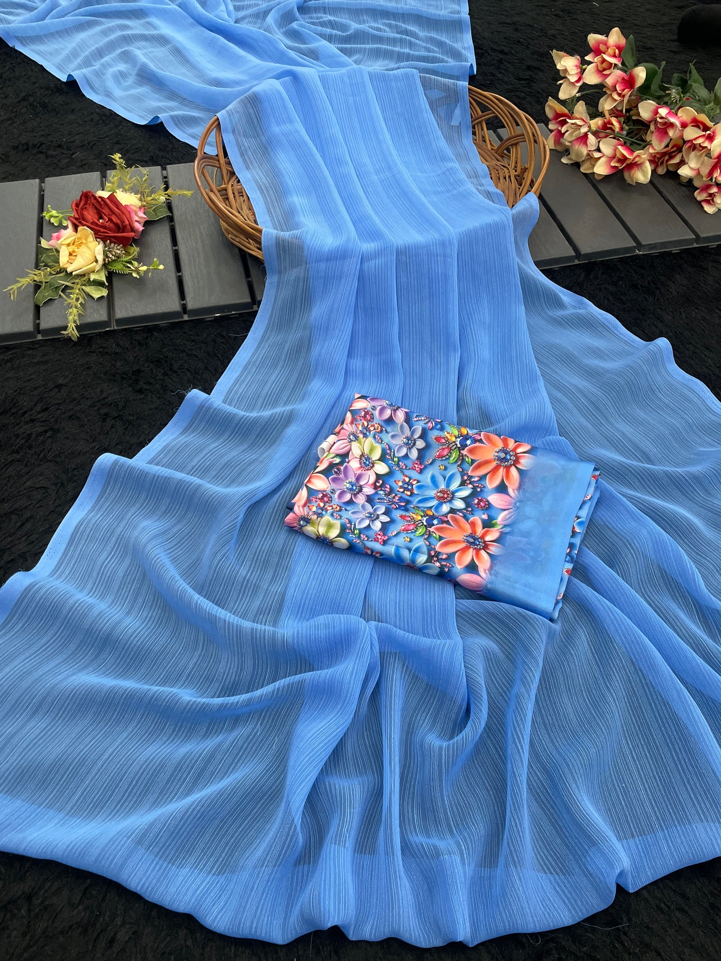 Tarini 3 Chiffon Saree – Flowing Elegance, Redefined