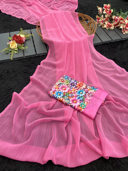Tarini 3 Chiffon Saree – Flowing Elegance, Redefined