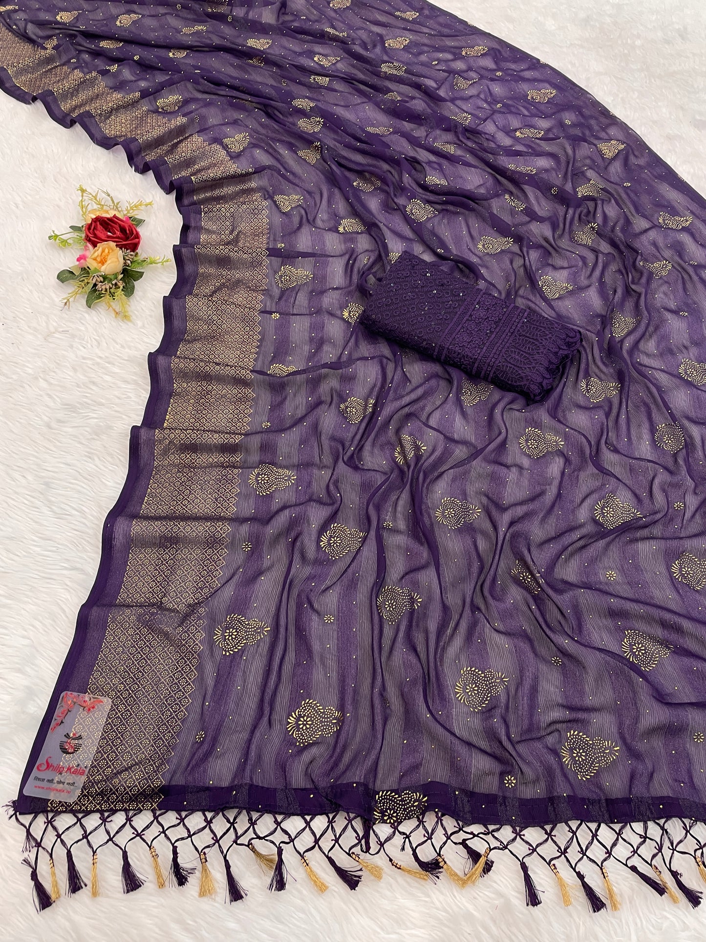 Shubhnamastu Multicolor Jari Patta Saree with Elegant Design (8 Colours Available).***