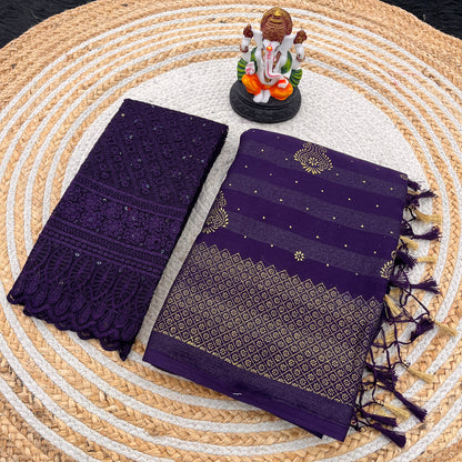Shubhnamastu Multicolor Jari Patta Saree with Elegant Design (8 Colours Available).***