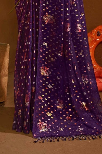 Kalashree Multicolor Saree with Multicolor Foil and Jhaalar Border (3 Colours Available).